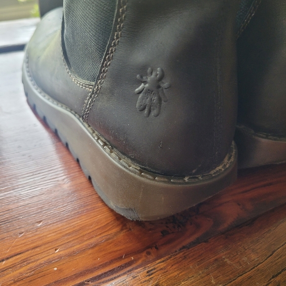 FLY ladies black leather bootie 36 - Picture 6 of 6